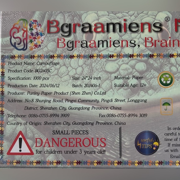 NWT Braamiens 1000 Piece Frog Camouflage Wild Animal Puzzle - Picture 3 of 7